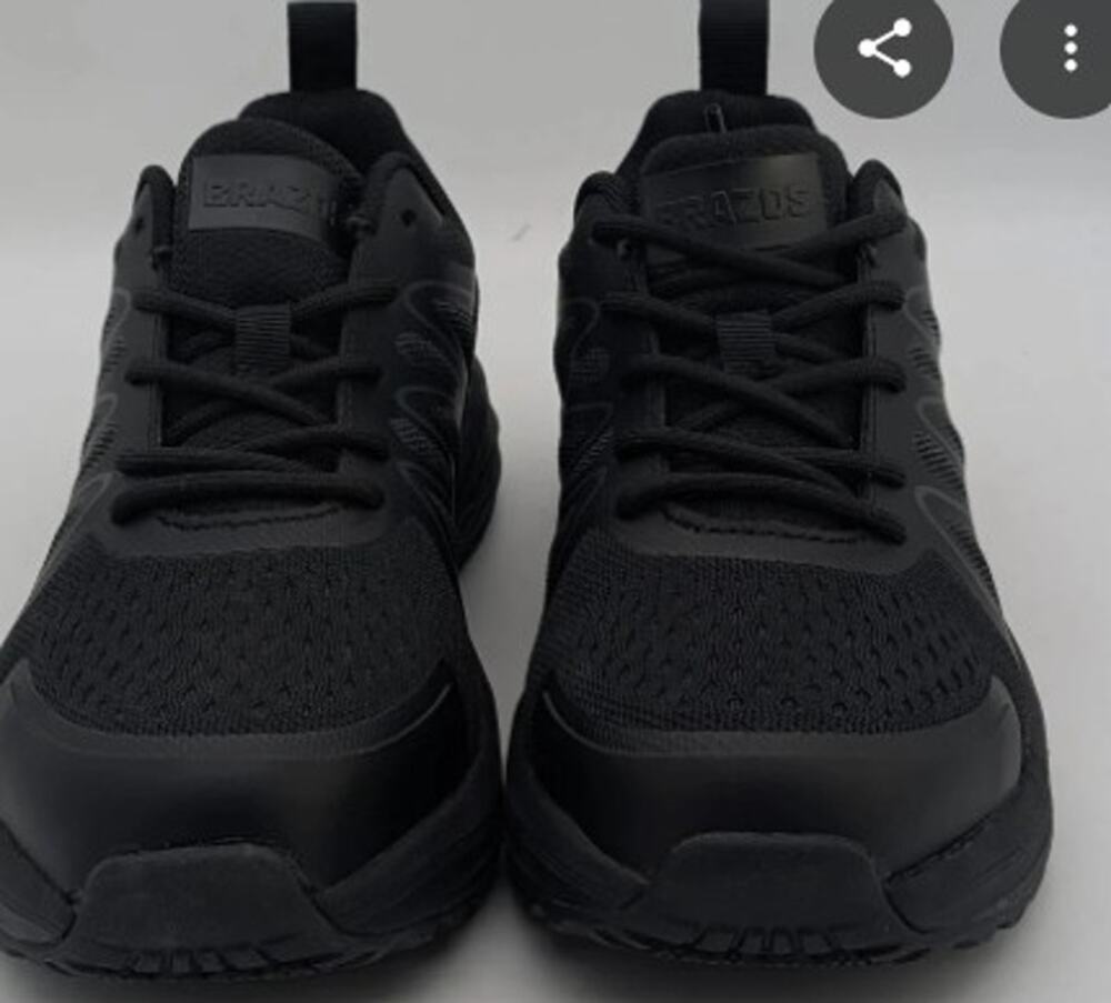 Brazos Womens Steel Toe Work Shoes Safety Sneakers 8.5 B Black Slip